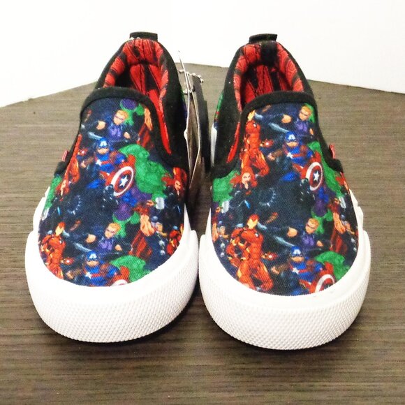 Brand New Ground Up Marvel Heros Toddler 8 Multi-color Slip-ons. MHTSO8 F55 - Picture 4 of 7